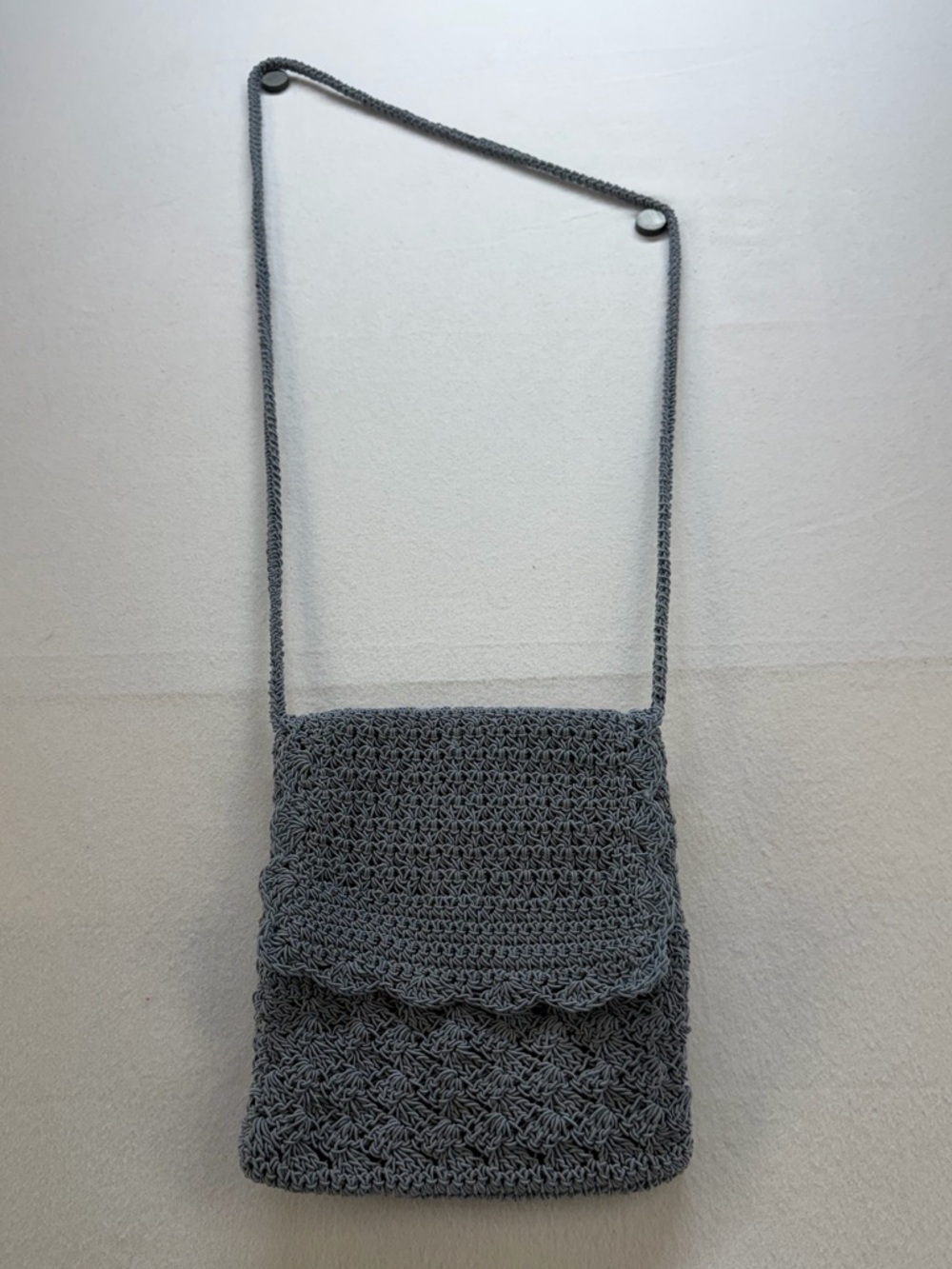 Vintage J.JILL Light Blue Crochet Crossbody Bag - Shoulder Purse